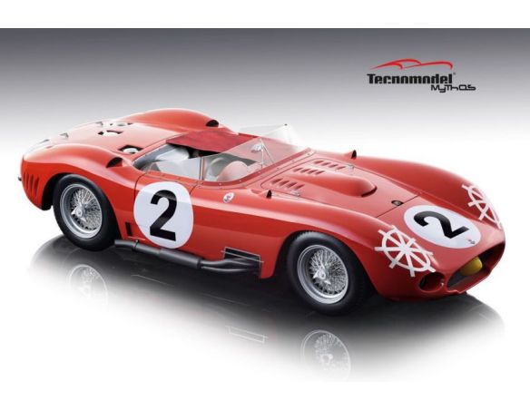 Tecnomodel TMD1845A MASERATI 450S N.2 ACCIDENT LM 1957 J.BEHRA-A.SIMON 1:18 Modellino