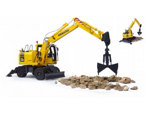Universal Hobbies UH8100 KOMATSU PW148-10 WITH CLAM SHELL 1:50 Modellino