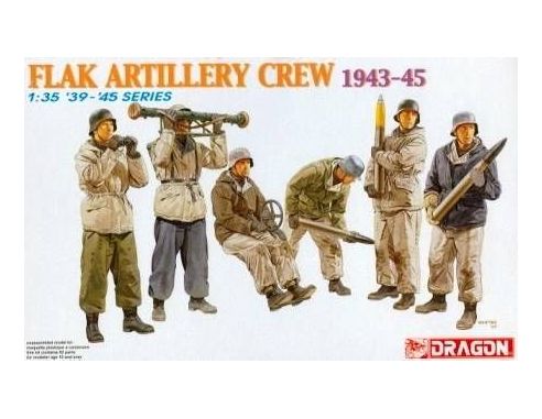 Dragon 6275 FLAK ARTILLERY CREW 1943-45 Model KIT 1:35 Personaggi