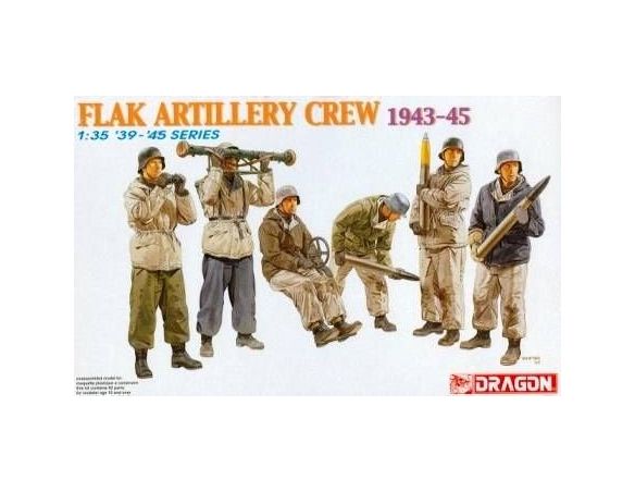 Dragon 6275 FLAK ARTILLERY CREW 1943-45 Model KIT 1:35 Personaggi