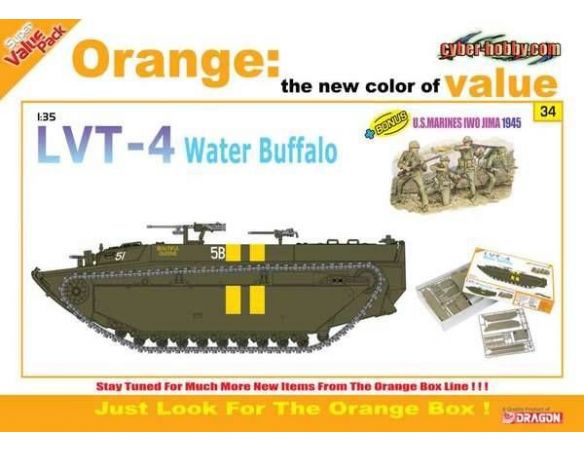 Dragon 9134 US LVT-4 Water Buffalo with Figures Model 1:35 Kit Militari