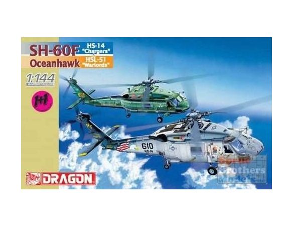 Dragon 4601 SH-60F HS-14 "Chargers" + Oceanhawk HSL-51 "Warlords" 1:144 Kit Militari