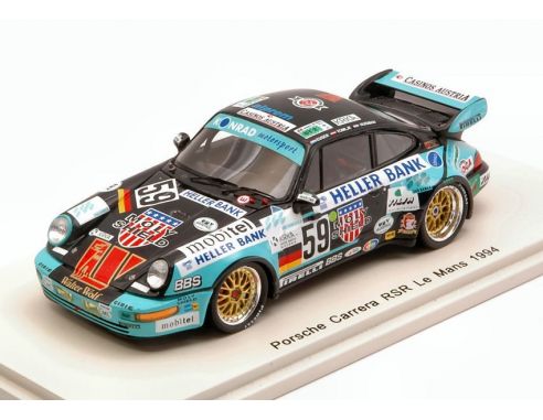 Spark Model S4176 PORSCHE CARRERA RSR N.59 10th LM 1994 M.TOMLJE-P.HUISMAN-C.EUSER 1:43 Modellino