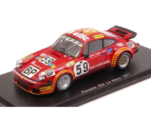 Spark Model S4750 PORSCHE 934 N.59 DNF LM 1977 F.SERVANIN-L.FERRIER-F.HUMMEL 1:43 Modellino