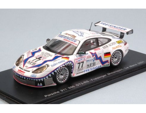 Spark Model S4760 PORSCHE 911 GT3 RS N.77 7th LM 2001 DUMAS-JEANNETTE-HAEZEBROUCK 1:43 Modellino