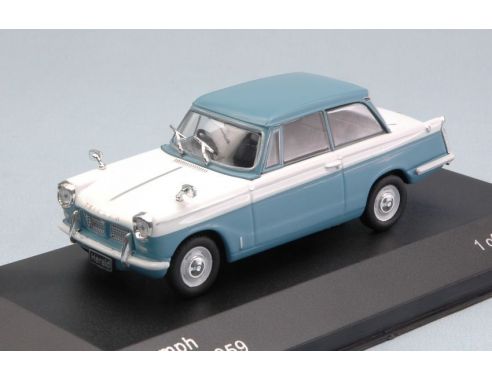 White Box WB119 TRIUMPH HERALD 1959 LIGHT BLUE/WHITE 1:43 Modellino