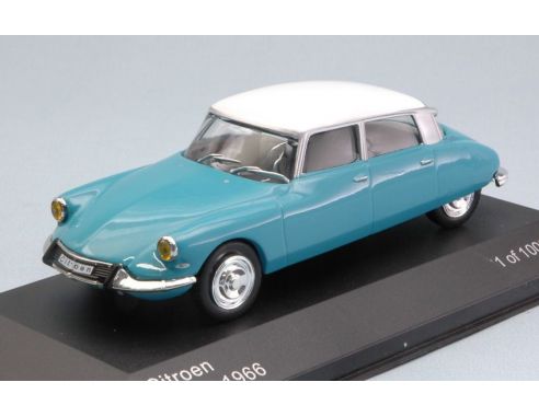 White Box WB229 CITROEN DS 19 1966 LIGHT BLUE/WHITE 1:43 Modellino