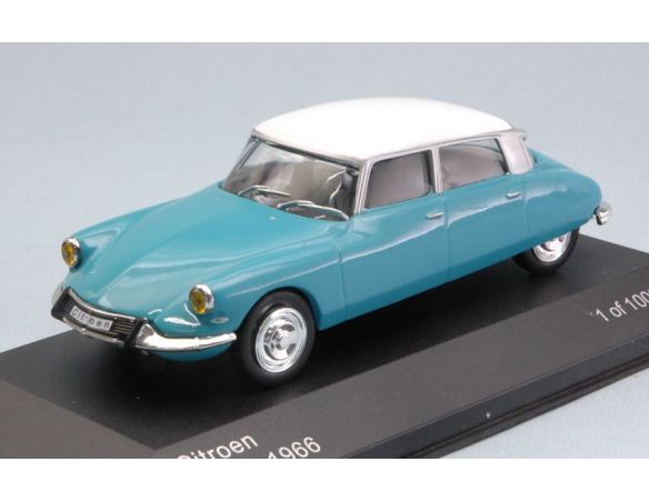 White Box WB229 CITROEN DS 19 1966 LIGHT BLUE/WHITE 1:43 Modellino