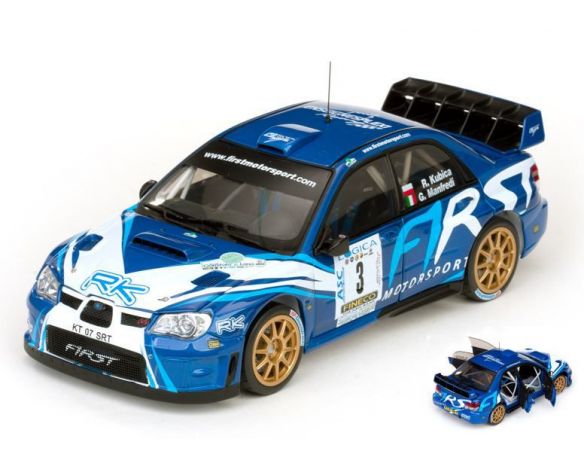 SunStar SS4488 SUBARU IMPREZA N.3 WINNER RONDE G.DI LANA 2012 R.KUBICA-G.MANFREDI 1:18 Modellino