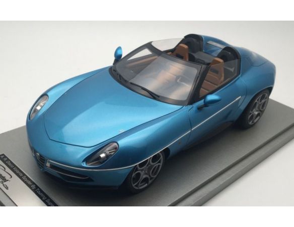 Tecnomodel TMD1868B ALFA ROMEO DISCO VOLANTE SPYDER 2016 LIGHT MET.BLUE GENEVA SHOW 1:18 Modellino