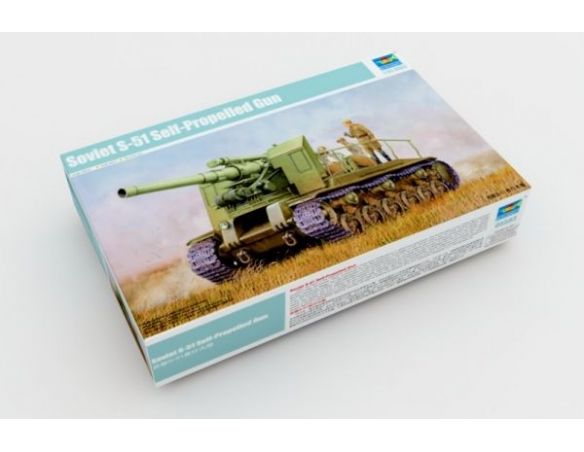 Trumpeter TP5583 CARRO SOVIET S-51 SELF PROPELLED GUN KIT 1:35 Modellino