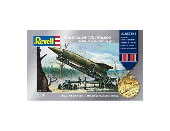 Revell 00010 GERMAN A4 (V2) MISSILE KIT 1:69 Modellino