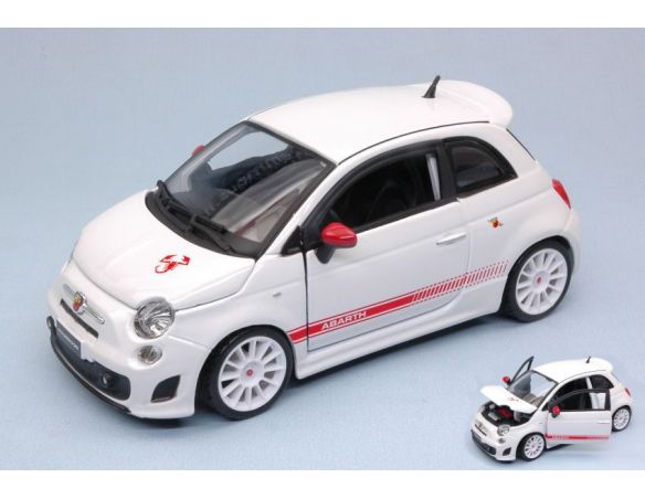 Bburago BU22121W ABARTH NUOVA 500 ESSEESSE CERCHI BIANCHI 1:24 Modellino