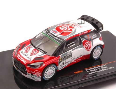 Ixo model RAM627 CITROEN DS3 N.7 RETIRED MONTE CARLO 2016 K.MEEKE-P.NAGLE 1:43 Modellino