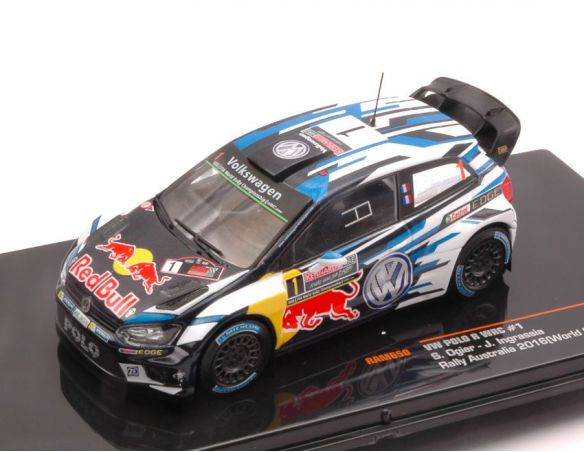 Ixo model RAM650 VW POLO WRC N.1 RED BULL W.C. RALLY 2016 AUSTRALIA OGIER-INGRASSIA 1:43 Modellino