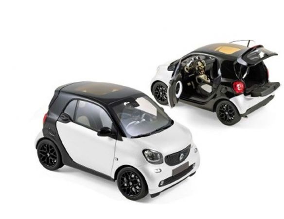 Norev NV183430 SMART FORTWO 2015 BLACK & WHITE 1:18 Modellino