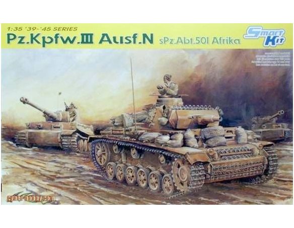 Dragon 6431 Pz.Kpfw. III Ausf.N sPzAbt501 Afrika 1:35 Kit Militari