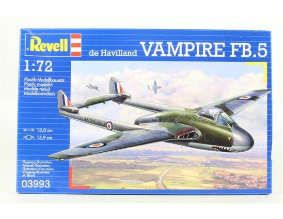Revell 03993 DE HAVILLAND VAMPIRE FB.5 1:72 Kit Modellino