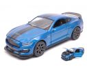 New Ray NY71833BL FORD SHELBY GT350R 2016 BLUE W/BLACK STRIPES 1:24 Modellino