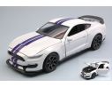 New Ray NY71833W FORD SHELBY GT350R 2016 WHITE W/BLUE STRIPES 1:24 Modellino