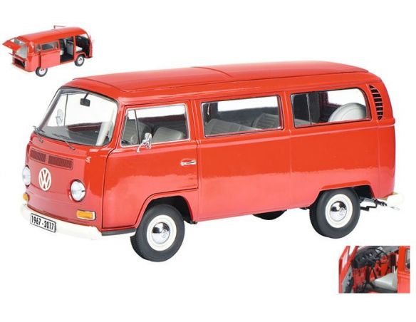 Schuco SH0196 VW T 2 A EDITION 50° ANNIV.VW T2 1967-2017 BUS RED 1:18 Modellino