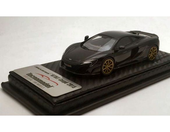 Tecnomodel TMD43EX01B MCLAREN 675 LT ONYX BLACK WITH GOLD WHEELS 2016 1:43 Modellino