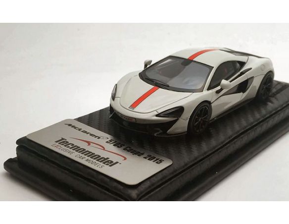 Tecnomodel TMD43EX02F MCLAREN 570S AVUS WHITE WITH RED STRIPE AND RED INSERT 2015 1:43 Modellino