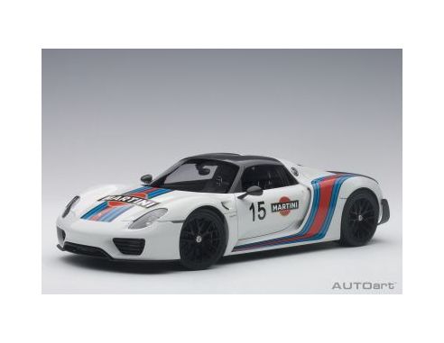 Auto Art / Gateway AA77927 PORSCHE 918 SPYDER WHITE MARTINI 1:18 Modellino