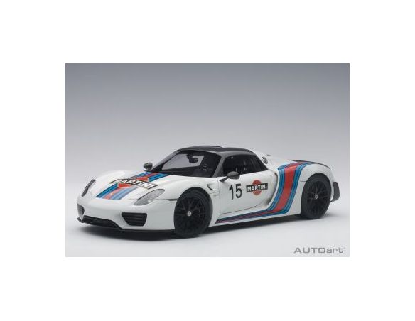 Auto Art / Gateway AA77927 PORSCHE 918 SPYDER WHITE MARTINI 1:18 Modellino