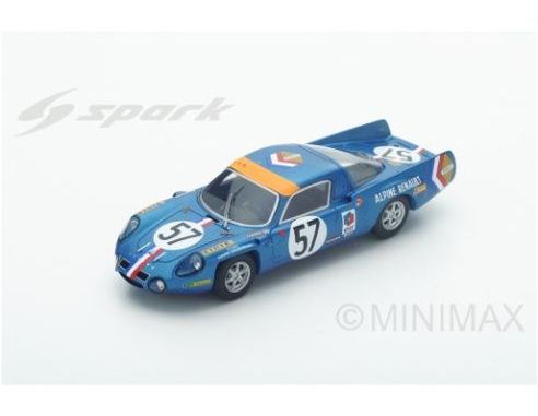 Spark Model S4372 ALPINE A210 N.57 9th LM 1968 A.LE GUELLEC-A.SERPAGGI 1:43 Modellino