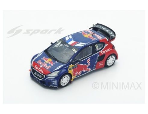 Spark Model S5193 PEUGEOT 208 WRX N.9 WINNER WORLD RX OF LATVIA 2016 SEBASTIAN LOEB 1:43 Modellino