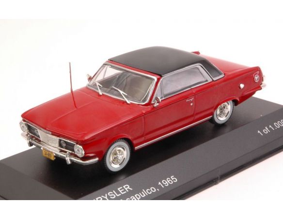 White Box WB254 CHRYSLER VALIANT ACAPULCO 1965 RED 1:43 Modellino