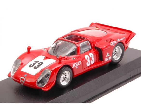 Best Model BT9667 ALFA ROMEO 33.2 SPYDER N.33 WINNER 3 H RIO DE JANEIRO 1969 C.PACE 1:43 Modellino