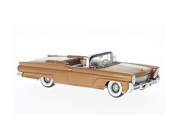 Neo Scale Models NEO46111 LINCOLN CONTINENTAL MKIII CONVERTIBLE 1958 GOLD 1:43 Modellino