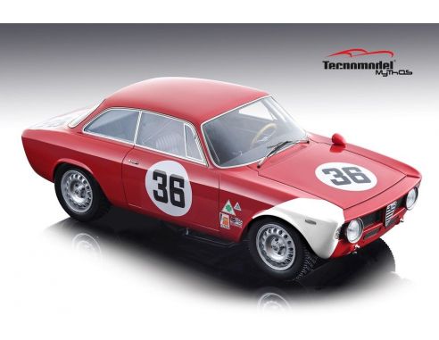 Tecnomodel TMD1860B ALFA ROMEO GIULIA 1600 SPRINT GTA N.36 WINN.4H SEBRING 1966 J.RINDT 1:18 Modellino