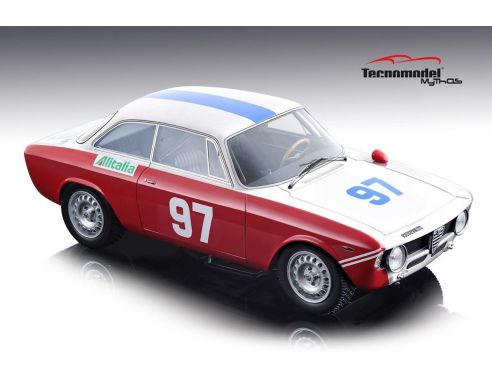 Tecnomodel TMD1860D ALFA ROMEO GIULIA 1600 GTA N.97 16th T.FLORIO 1971 G.RIZZO-S.ALONGI 1:18 Modellino