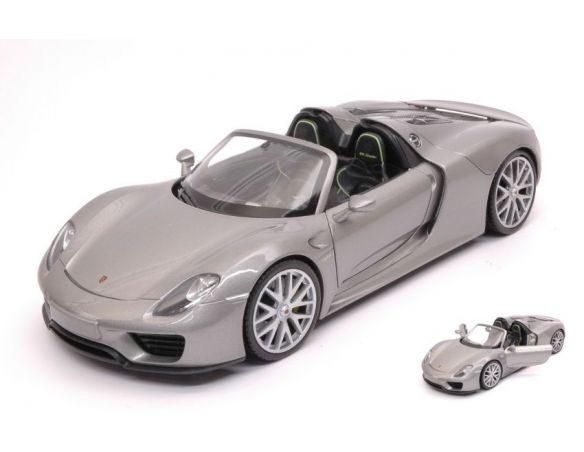 Welly WE24055S PORSCHE 918 SPYDER 2013 SILVER 1:24 Modellino