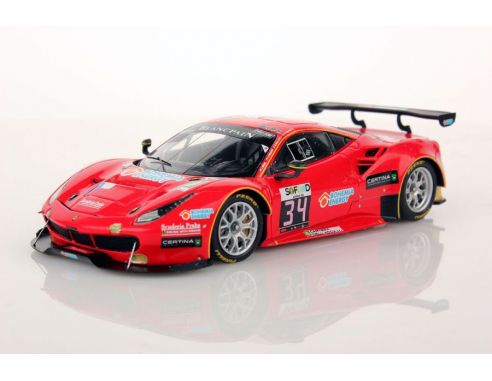 Looksmart LSRC22 FERRARI 488 GT3 N.34 25th 24H SPA 2016 MALUCELLI-KRAL-FUMANELLI 1:43 Modellino