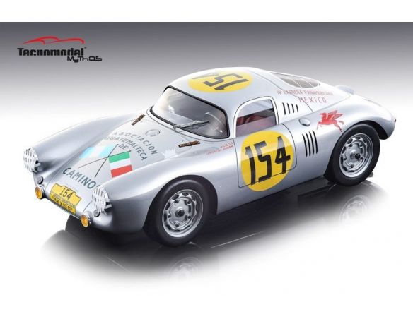 Tecnomodel TMD1832B PORSCHE 550 COUPE' N.154 DNF CARRERA PANAMERICANA 1953 JUHAN-HALL 1:18 Modellino