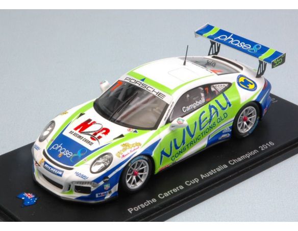 Anson AS022 PORSCHE CARRERA CUP AUSTRALIA CHAMPION 2016 MATT CAMPBELL 1:43 Modellino