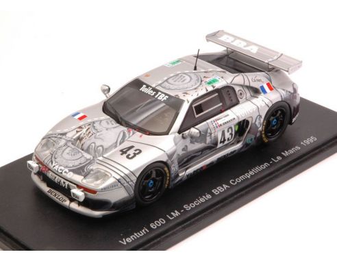 Spark Model S2262 VENTURI 600 LM N.43 DNF LM 1995 L.LECUYER-E.CLERICO-B.CHAUVIN 1:43 Modellino