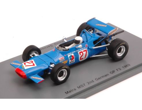 Spark Model S4291 MATRA MS7 J.SERVOZ-GAVIN 1969 N.27 F2 GERMAN GP 1:43 Modellino