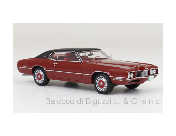 Neo Scale Models NEO47045 FORD THUNDERBIRD 2 DOOR 1970 RED/BLACK 1:43 Modellino