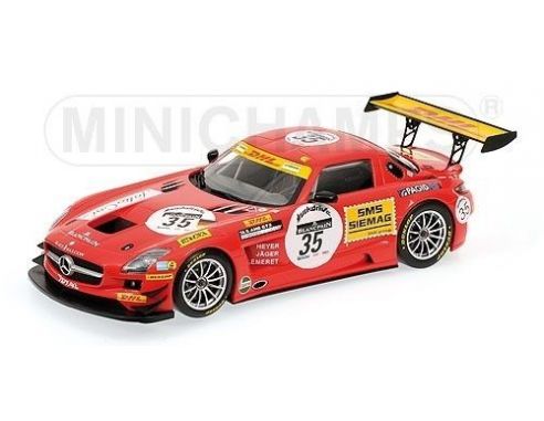 Minichamps PM151113135 MERCEDES SLS AMG GT3 N.35 24 H SPA 2011 HEYER-JAGER-LEMERET 1:18 Modellino