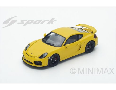 Spark Model S4939 PORSCHE CAYMAN GT4 2016 YELLOW 1:43 Modellino