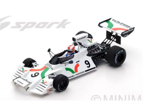 Spark Model S5256 BRABHAM BT42 R.STOMMELEN 1973 N.9 12th ITALIAN GP 1:43 Modellino