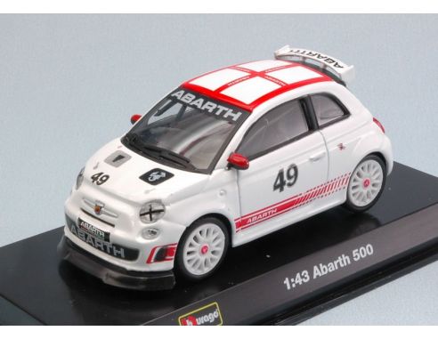 BBURAGO BU38006W ABARTH 500 N.49 1:43 Modellino