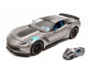 Maisto MI31516G CHEVROLET CORVETTE GRAN SPORT 2017 GUN METAL W/BLACK STRIPES 1:24 Modellino