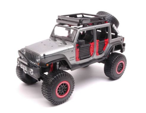 Maisto MI32523G JEEP WRANGLER UNLIMITED SE TRUCK 2015 GUN METAL 1:24 Modellino