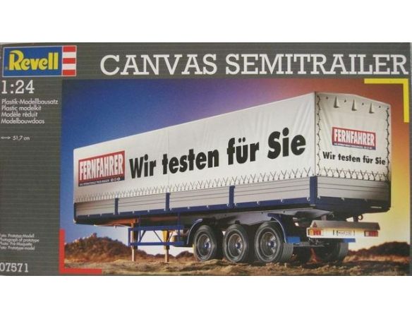 REVELL 07571 CANVAS SEMITRAILER KIT 1:24 Modellino